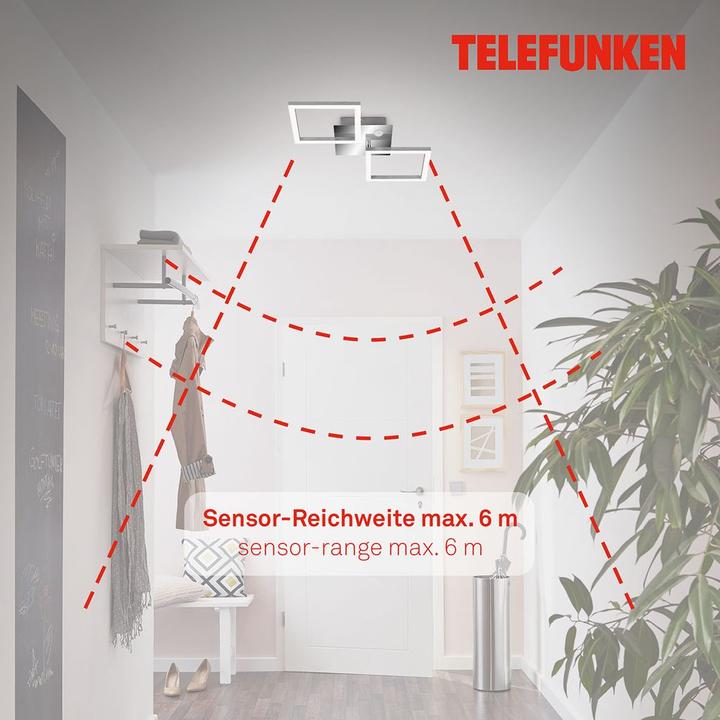 Produktbild Telefunken Sensor LED Deckenleuchte, chrom-alu, LED/12W (1200 lm)