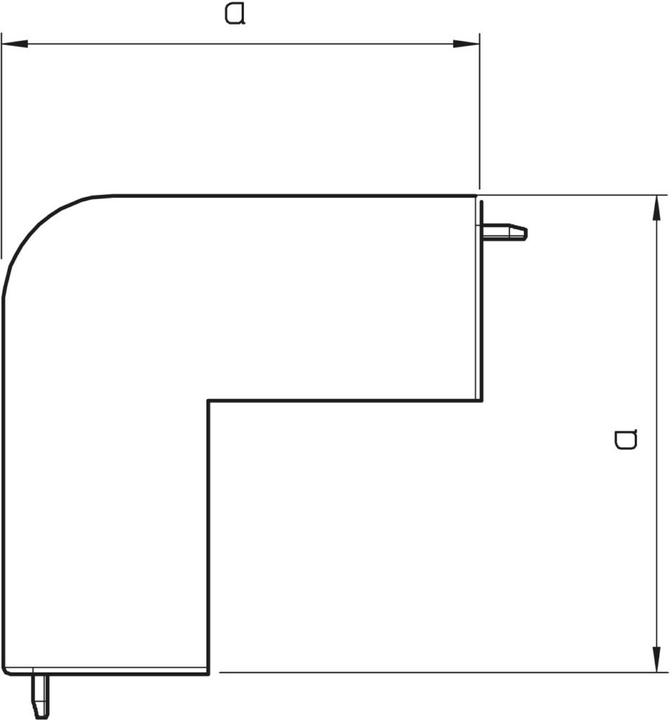 Actual product image OBO Bettermann OBO Vertr external corner hood pure WDK HA0 (2.50 cm)