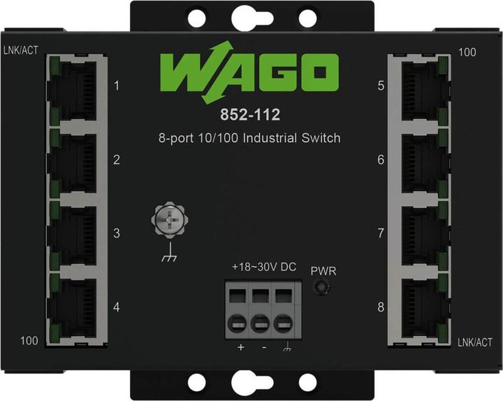 Actual product image Wago Industrial Ethernet Switch ECO 8 Port (8 Ports)