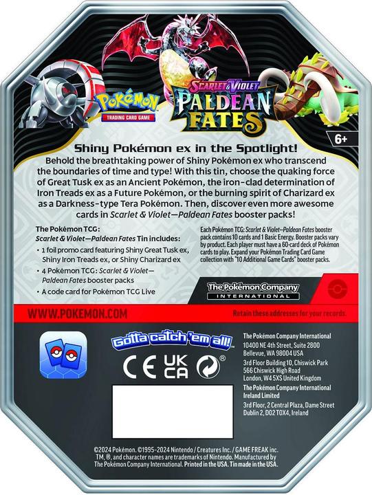 Produktbild Pokémon Paldean Fates (Englisch, Tin)