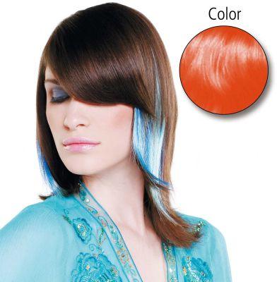 Balmain Straight Fantasy 45cm sun orange 10 Stück Echthaar (Orange, 45 cm)