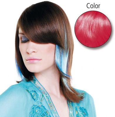 Actual product image Balmain Straight Fantasy 45cm red 10 pieces human hair (Red, 45 cm)