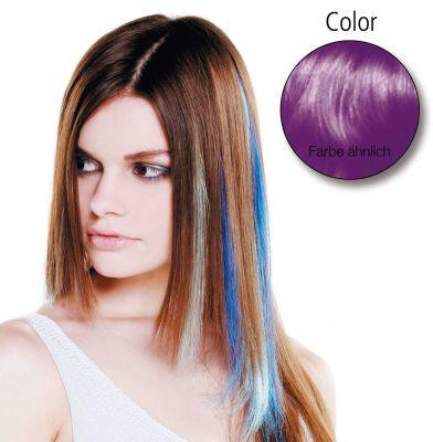 Actual product image Balmain Straight Fantasy 45cm light purple 10 pieces synthetic hair (Purple, 45 cm)