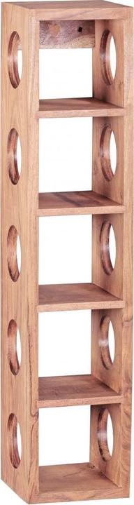 Actual product image FineBuy Wine rack solid wood acacia acacia (15 x 70 x 15 cm, 5 Fl.)