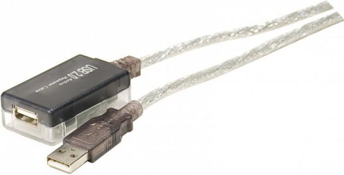 Actual product image Exertis Connect Active USB 2.0 extension cable with amplifier, 12.0 m Maximum extendable to 36 metres (12 m, USB 2.0)