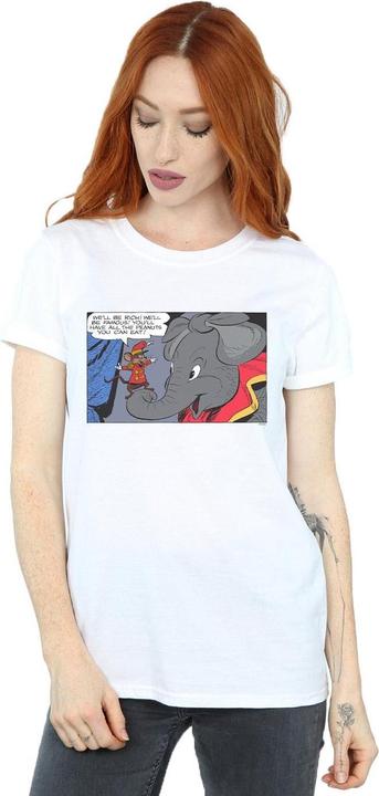 Actual product image Disney Womens/Ladies Dumbo Rich And Famous Cotton Boyfriend T-Shirt (XXL)