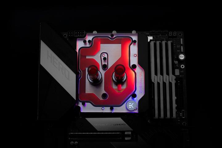 Actual product image EKWB EK-Quantum Momentum ROG Crosshair VIII Hero D-RGB Monoblock - Acrylic