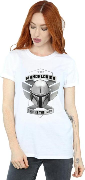 Actual product image Star Wars Womens/Ladies The Mandalorian This Is The Way Mando Cotton Boyfriend T-Shirt (4XL)