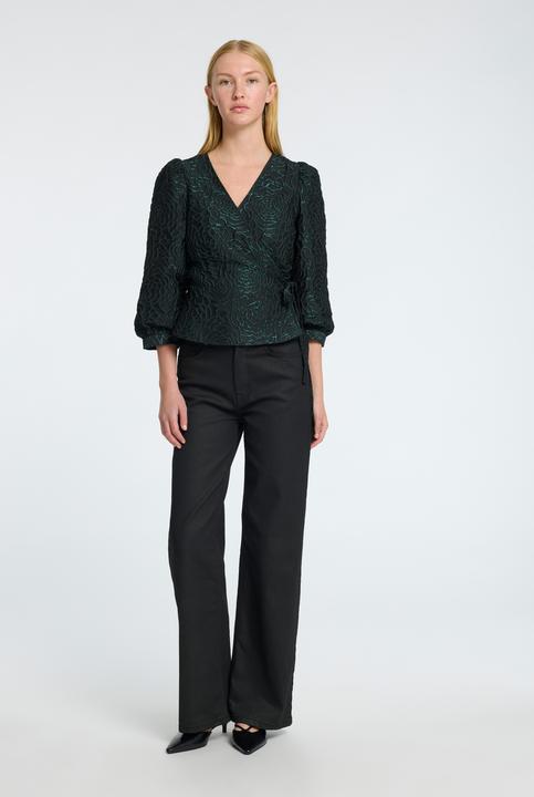 Actual product image Selected Femme Floral jacquard wrap blouse (34)