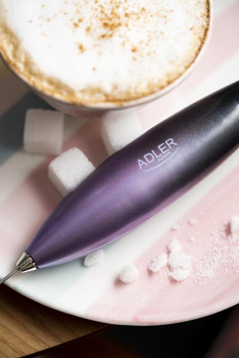 Produktbild Adler AD 4499 Milk frother with a stand, Black/Purple