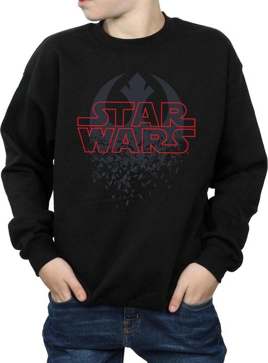 Actual product image Star Wars Boys The Last Jedi Shattered Emblem Sweatshirt (152, 158)