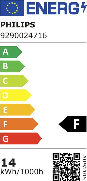 Energy Label Philips Hue White & Color Ambiance BT (E27, 13.50 W, 1600 lm, 1 x, F)