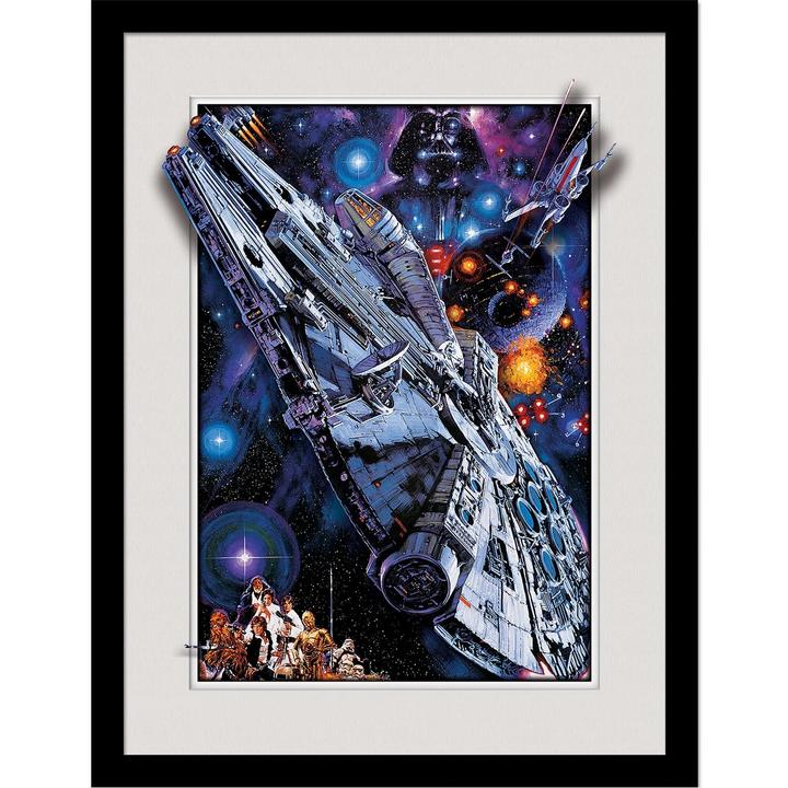 Produktbild Star Wars Gerahmtes Poster Breakout Millennium Falke (40 x 30 cm)