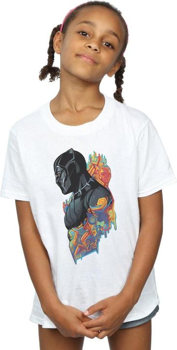 Immagine prodotto T-shirt da bambina con profilo Black Panther in cotone (152, 158)
