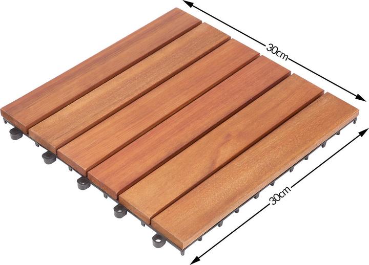 Produktbild Deuba Holzfliesen (33 x, 30 x 30 cm)