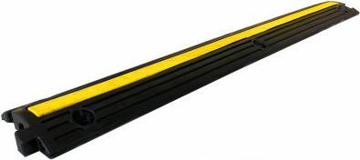 Actual product image Rs Pro 1m Black/Yellow Cable Cover in Rubber, 20mm (Cable bridge, 100 cm)