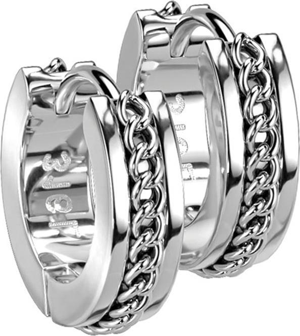 Immagine prodotto Star Piercing Orecchino a lembo centrale in argento con catena (senza ottone, Acciaio chirurgico 316L)