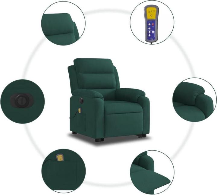 Produktbild VidaXL Massagesessel mit Aufstehhilfe Elektrisch Samt