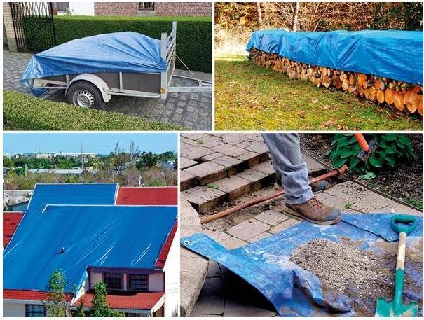 Actual product image Garden Lights Tarpaulin - Blue/Black - Ultra Strong - 5 x 8 m (5 x 8 m)