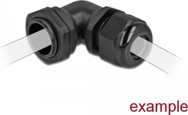 Produktbild Delock Kabelverschraubung 90° gewinkelt PG13,5 schwarz