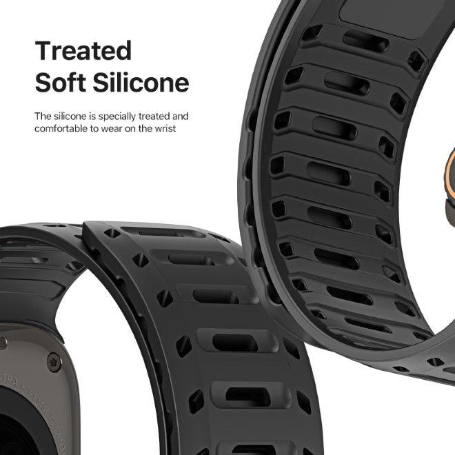 Actual product image Dux Ducis CS Armband (49 mm, 45 mm, 46 mm, 44 mm, 42 mm, Magnets, Silicone, Aluminium)