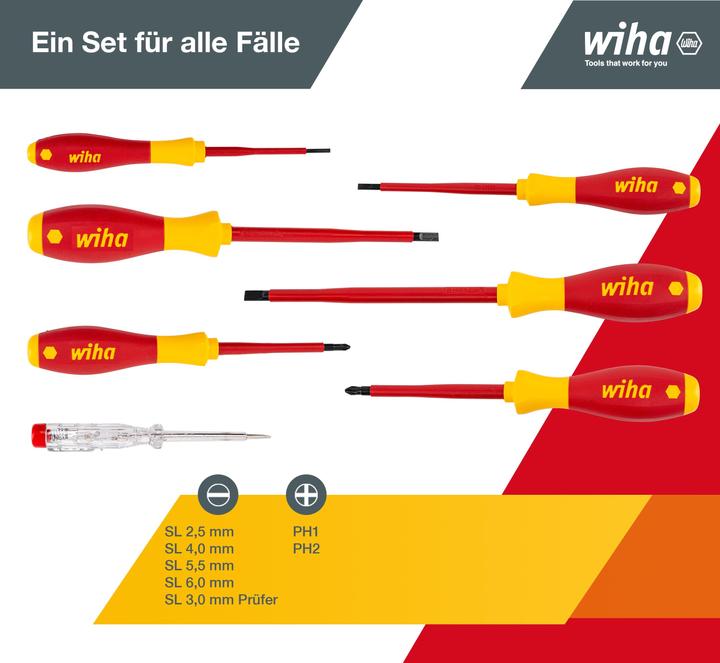 Produktbild Wiha SoftFinish (Schlitzschrauben, Phillipps-Kreuzschlitz (PH))