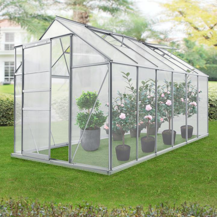 Produktbild En.Casa Gewächshaus Oisterwijk Alu-Rahmen 370x190 cm