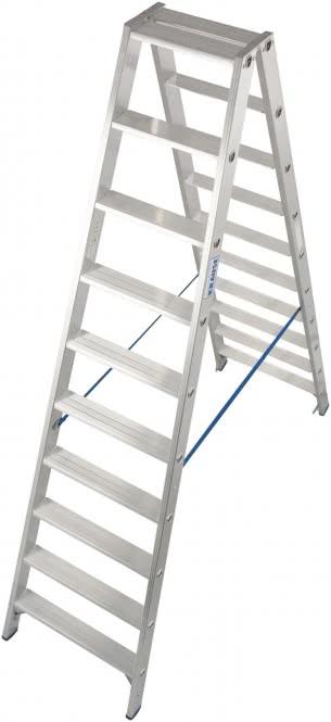 Actual product image Krause Aluminium double step ladder, without castors (Stepladder, 255 cm)
