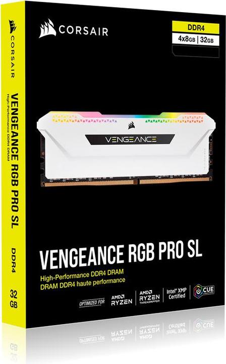 Image du produit Corsair Vengeance RGB Pro SL (4 x 8GB, 3200 MHz, RAM DDR4, DIMM)