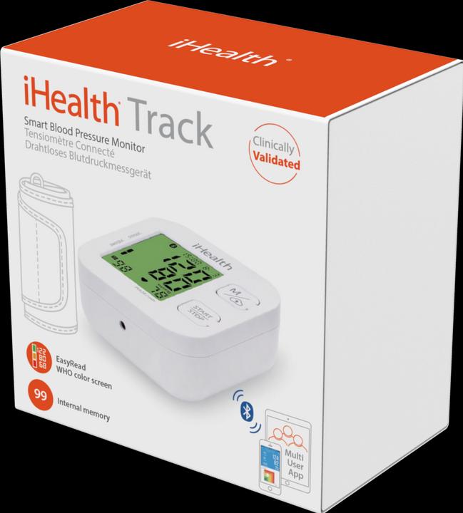 Produktbild iHealth Blutdruckmessgerät BP Track Wireless, Touchscreen: Ja (Blutdruckmessgerät Oberarm)