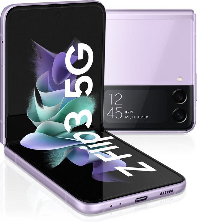 Produktbild Samsung Galaxy Z Flip3 5G EU (128 GB, Lavender, 6.70", SIM + eSIM, 12 Mpx, 5G)
