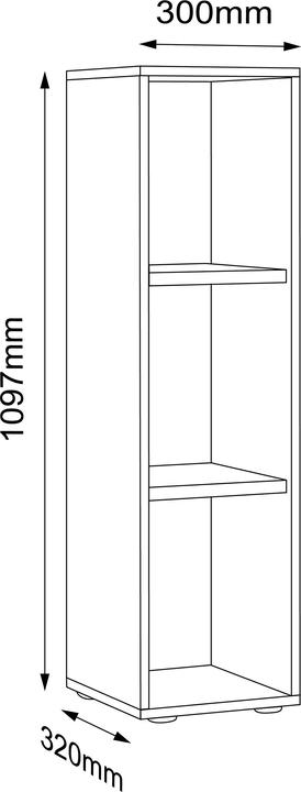 Actual product image VCM Regal Bücher Ordner Aktenregal Salia 3f