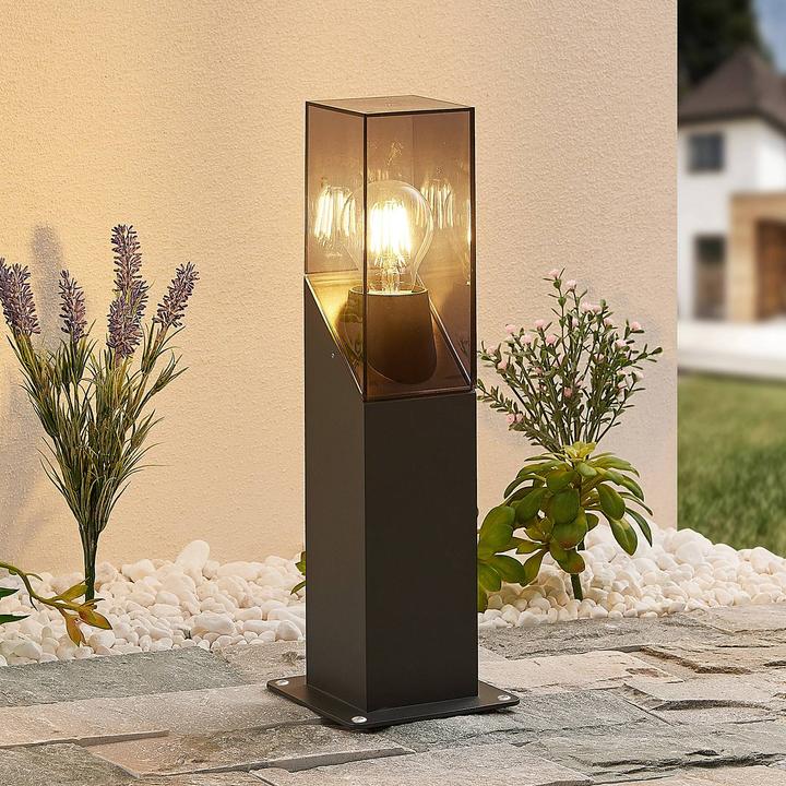 Actual product image Lucande Fiola garden light H40 Anthracite (E27, IP54)