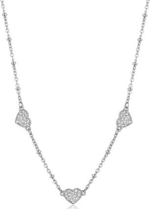 Produktbild Sagapo S'AgapÃµ - Aurora SAR38 Sparkling Hearts Steel Love Necklace (Edelstahl)