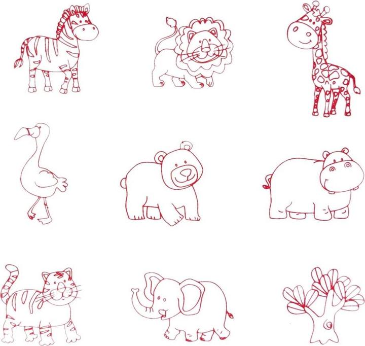 Immagine prodotto Woodyland Timbro in legno - Animali africani