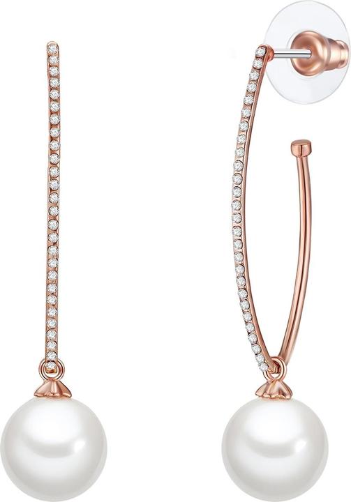 Actual product image Lulu & Jane Ladies Brass Crystal Shell Core Pearl Rose Gold - 29261 (Brass)