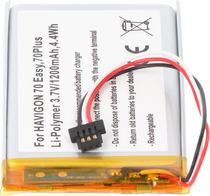 Actual product image AccuCell Akku für NAVIGON 70 Easy, 70 Plus