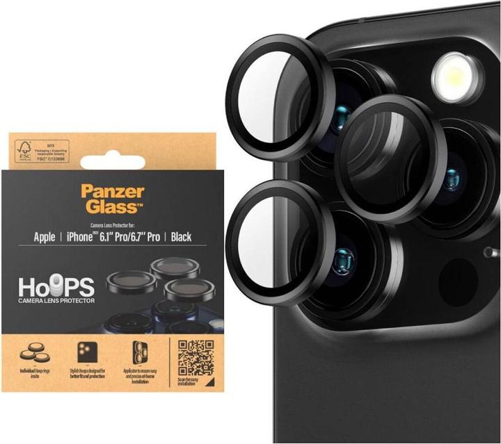 Produktbild PanzerGlass Hoops Camera Lens Protector (1 Stück, Apple iPhone 15 Pro Max, Apple iPhone 15 Pro)
