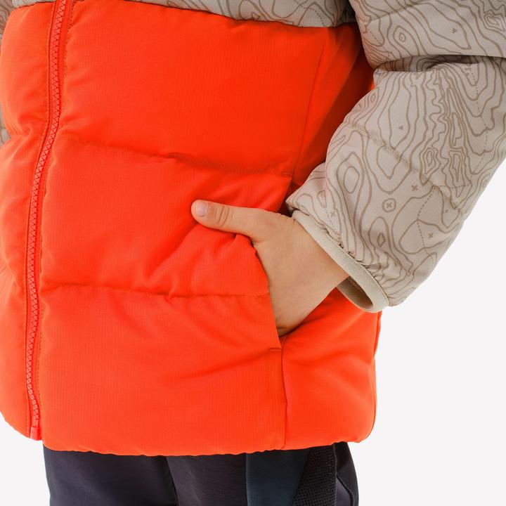 Actual product image Quechua Winter jacket toddlers size 92-116 hiking - NH500 orange/beige (3, 4)