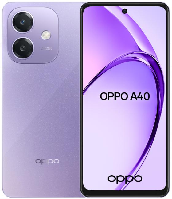 Produktbild OPPO A40 DS 4+128 TIM STARRY PURPLE A (128 GB, Starry Purple, 6.67", Dual SIM, 50 Mpx, 4G)