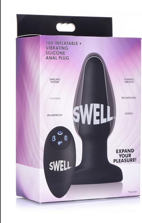 Actual product image Shots 10X Inflatable + Vibrating Silicone Anal Plug