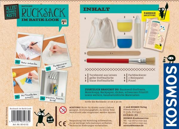 Produktbild Kosmos BASTELN Rucksack im Batik-Look