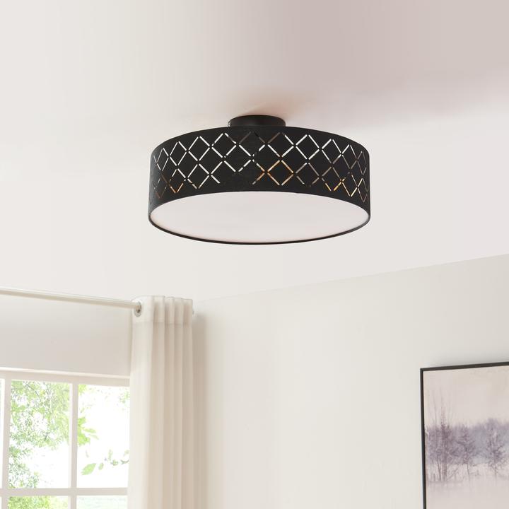 Actual product image Lux.Pro Deckenleuchte Bay Schwarz/Weiss (E27)