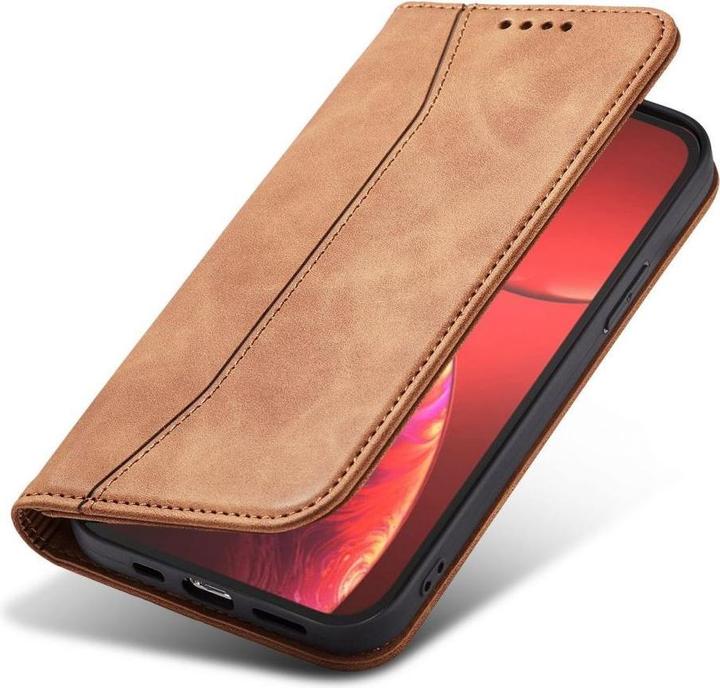 Actual product image Hurtel Magnet Fancy Case Case for iPhone 13 Pro Cover Card Wallet Card Stand Brown (Apple iPhone 13 Pro)