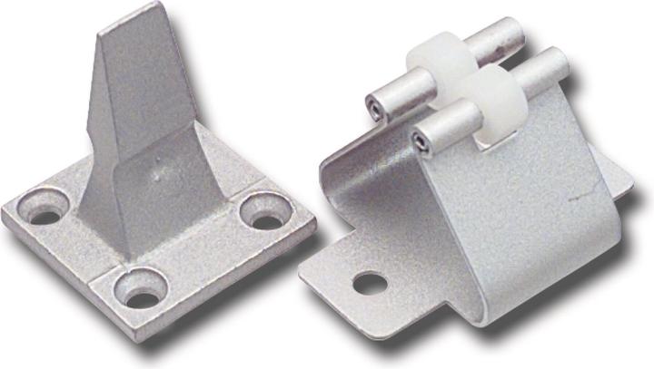 Produktbild Kws Türhalter 1064 mit Federhalter, Wandabstand 48 mm, Aluminium silber eloxiert