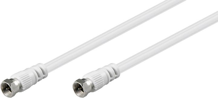 Produktbild Goobay SAT Anschlusskabel, Weiss, 2.5 m (70 dB, Antennenkabel)
