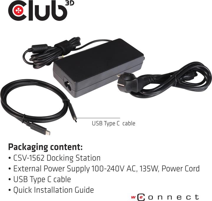 Actual product image Club 3D CSV-1562 (USB-C, 5 Ports)