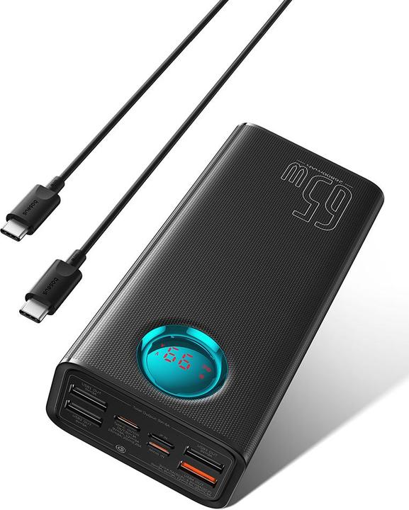 Produktbild Baseus Amblight Digital Display, 26800mAh, 65W, QC + PD, Schwarz (26800 mAh, 65 W)