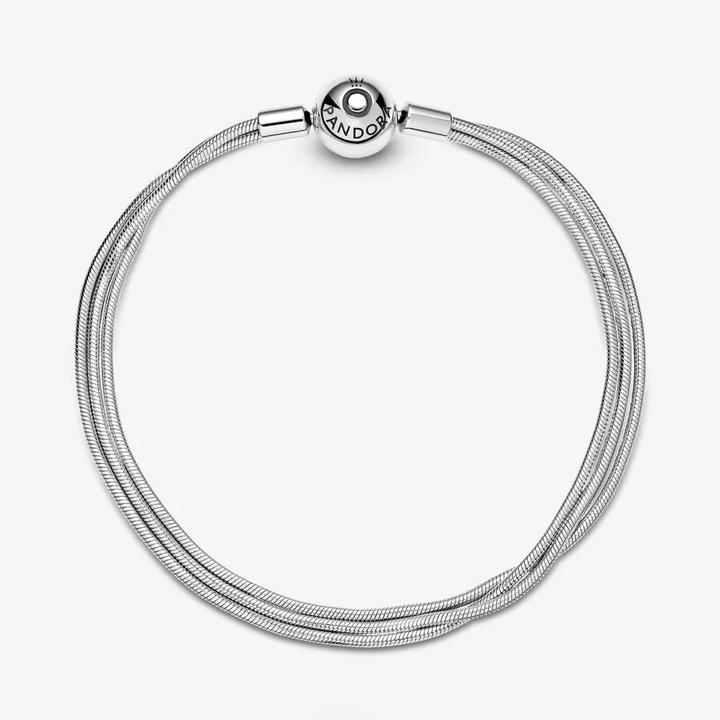 Image du produit Pandora Bracelet Moments Multi Snake Chains (19 cm, Argent sterling 925)