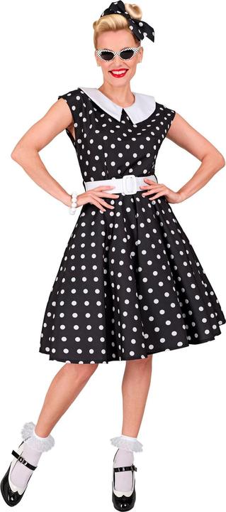 Produktbild Widmann 50er JAHRE ROCK'N'ROLL MODE SCHWARZ (Kleid mit Petticoat, Gürtel, Haarband), M (M)